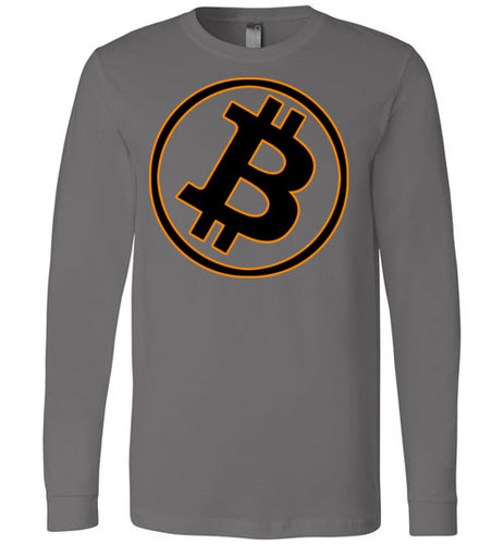 Bitcoin Gold Tilt - Long Sleeve T-Shirt