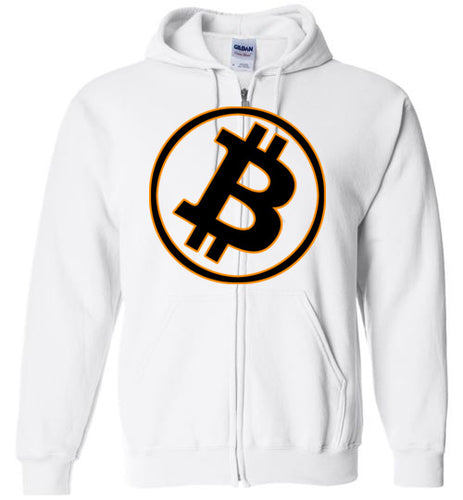 Bitcoin Gold Tilt - Zip Hoodie