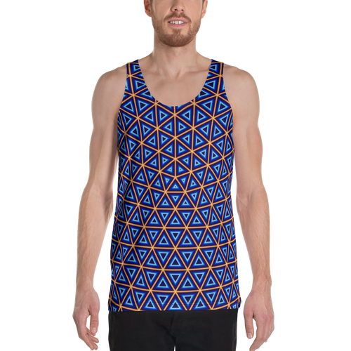Orange/Blue Geodesic Netting Tank