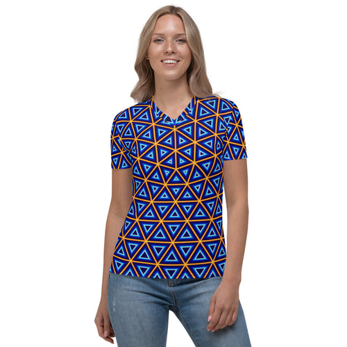 Geodesic Netting Women's V-neck